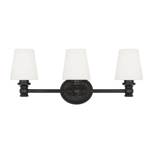 Generation Lighting Xavierre 23.13-in 3 Light Antique Black Transitional Bathroom Vanity light