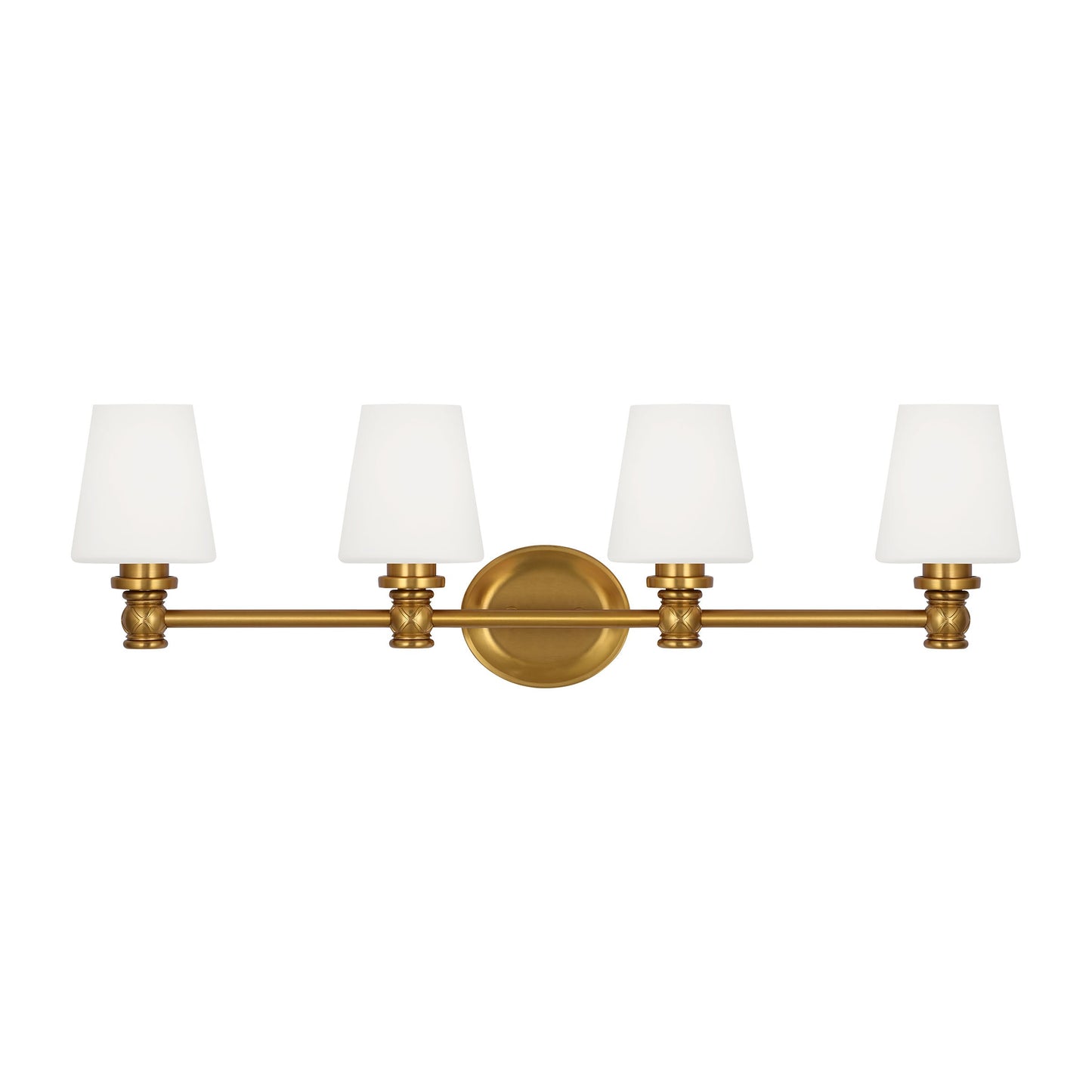 Generation Lighting Xavierre 32.25-in 4 Light Antique Brass Transitional Bathroom Vanity light