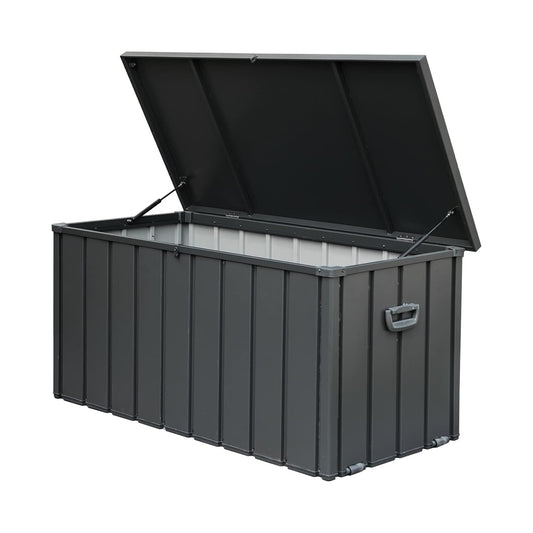 Mondawe 49.41-in L x 24.69-in 100-Gallon Gray Metal Deck Box