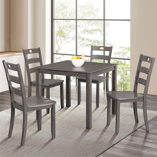 IHOMEadore Gray Transitional Dining Room Set with Rectangular Table ( Seats 4 )