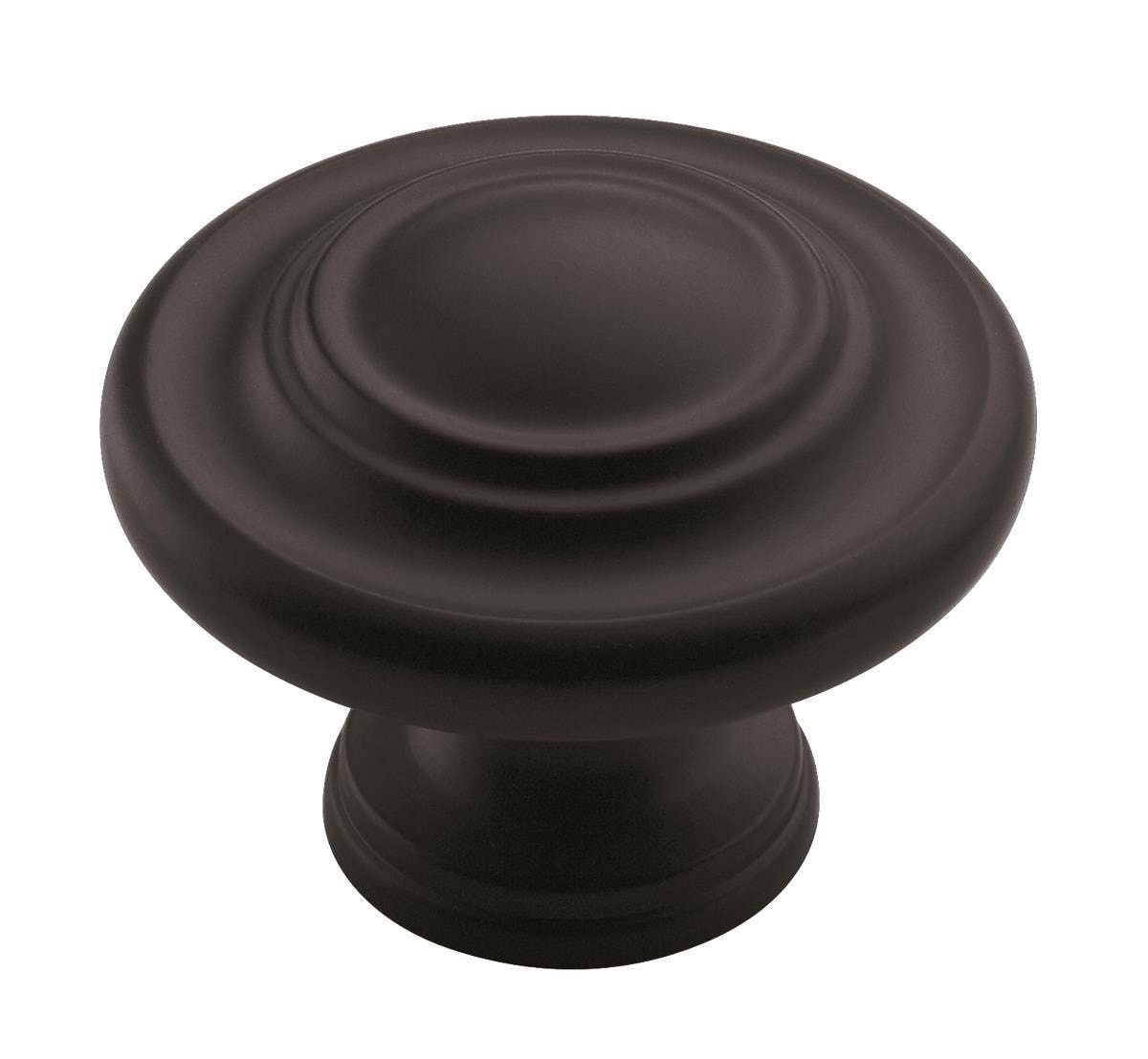 Amerock Inspirations 1-3/4-in Matte Black Round Transitional Cabinet Knob 25 -Pack