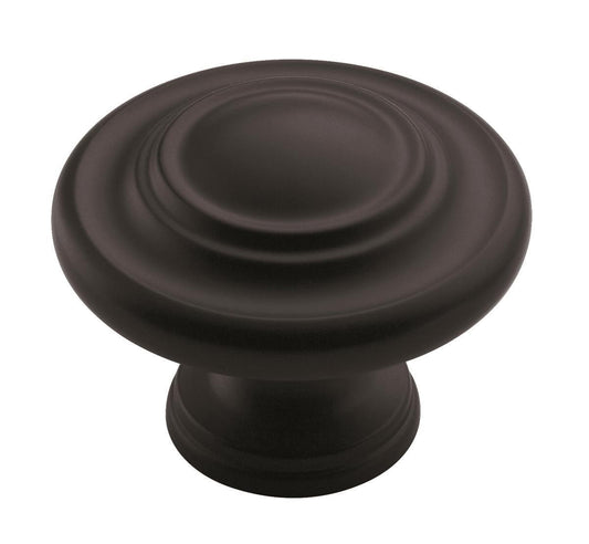 Amerock Inspirations 1-3/4-in Matte Black Round Transitional Cabinet Knob 25 -Pack