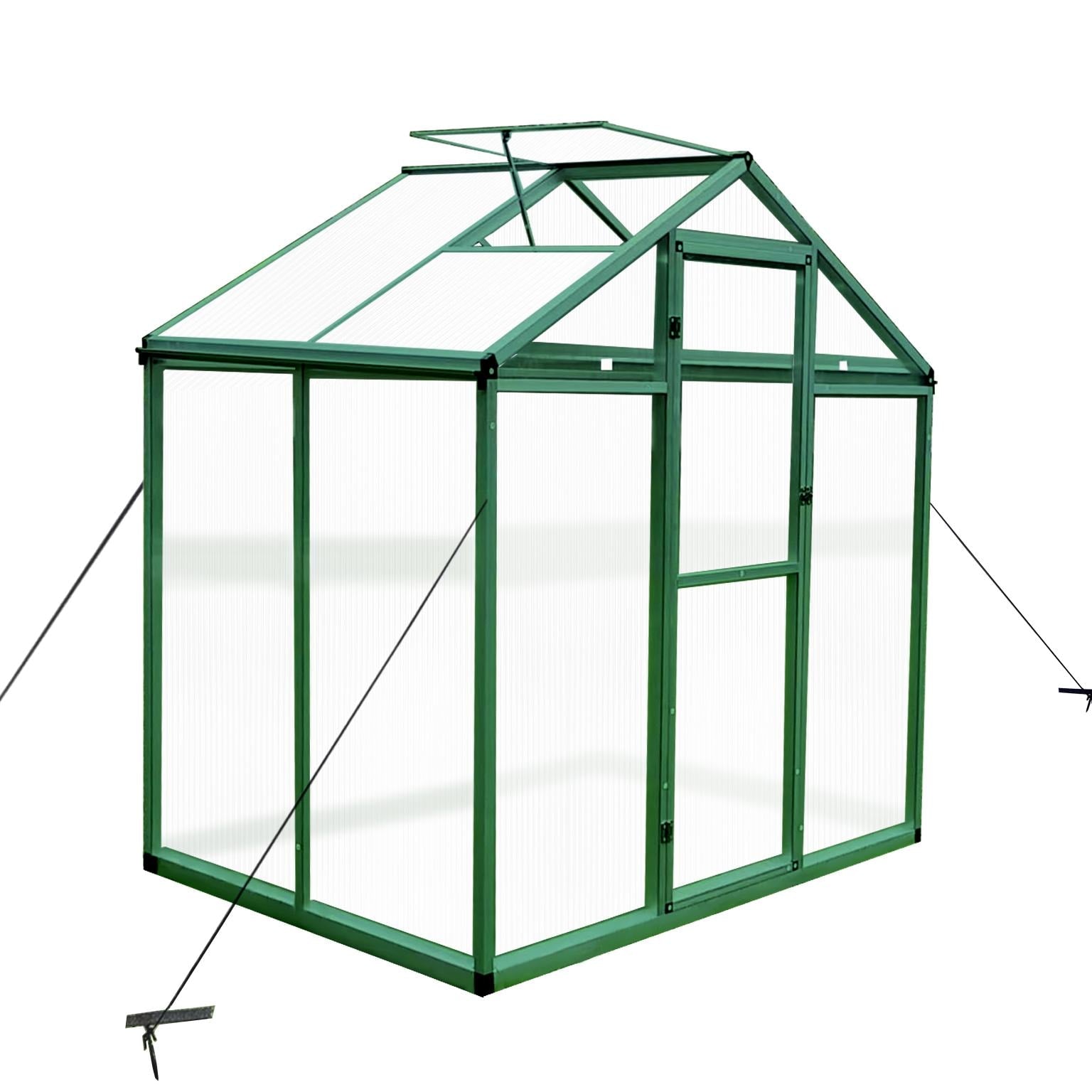 Bayfeve 4-ft L x 6-ft W x 7.2-ft H Green Greenhouse