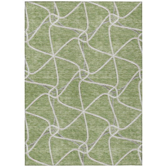 Addison Rugs Chantille ACN948AL 8 x 10 (ft) Loomed Polyester Aloe Rectangular Indoor/Outdoor Machine washable Pet Friendly Area rug