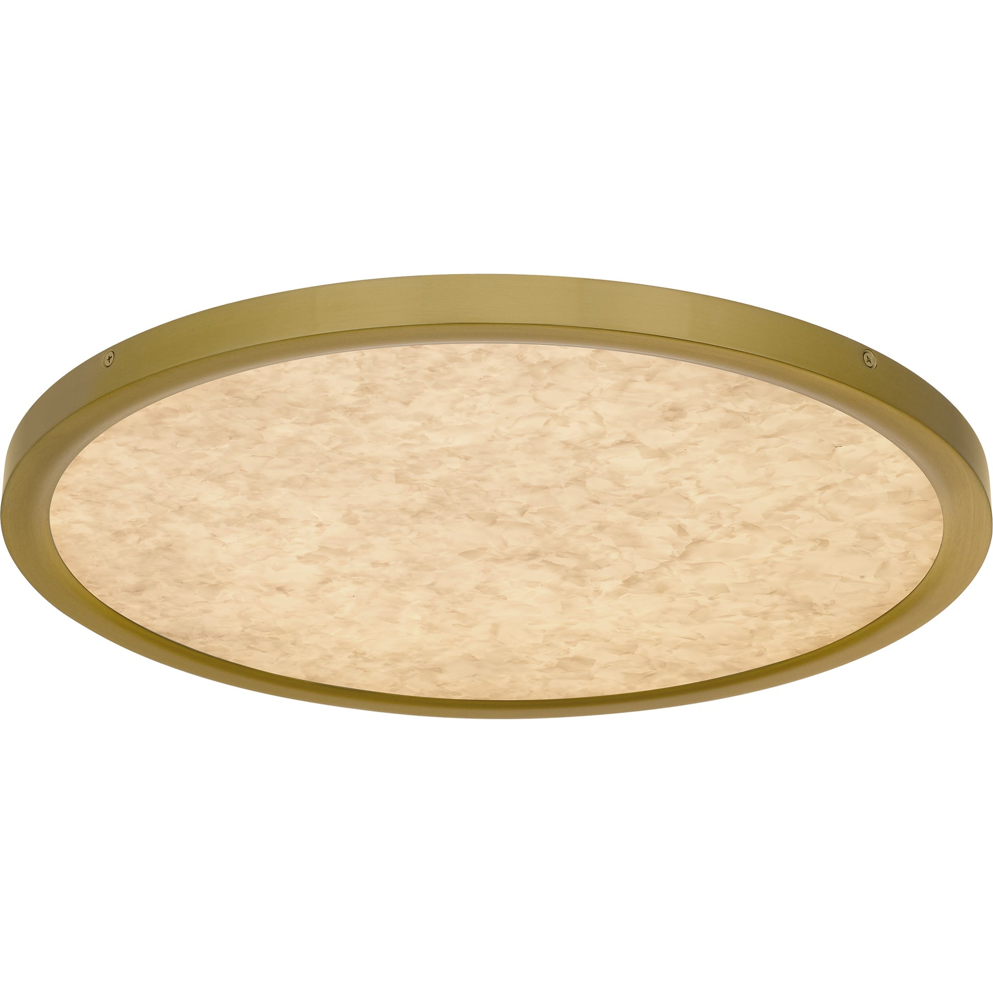 Quoizel Outskirts 20-in Brushed Gold Integrated LED Flush Mount Light