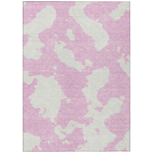 Addison Rugs Chantille ACN975PI 9 x 12 (ft) Loomed Polyester Pink Rectangular Indoor/Outdoor Machine washable Pet Friendly Area rug
