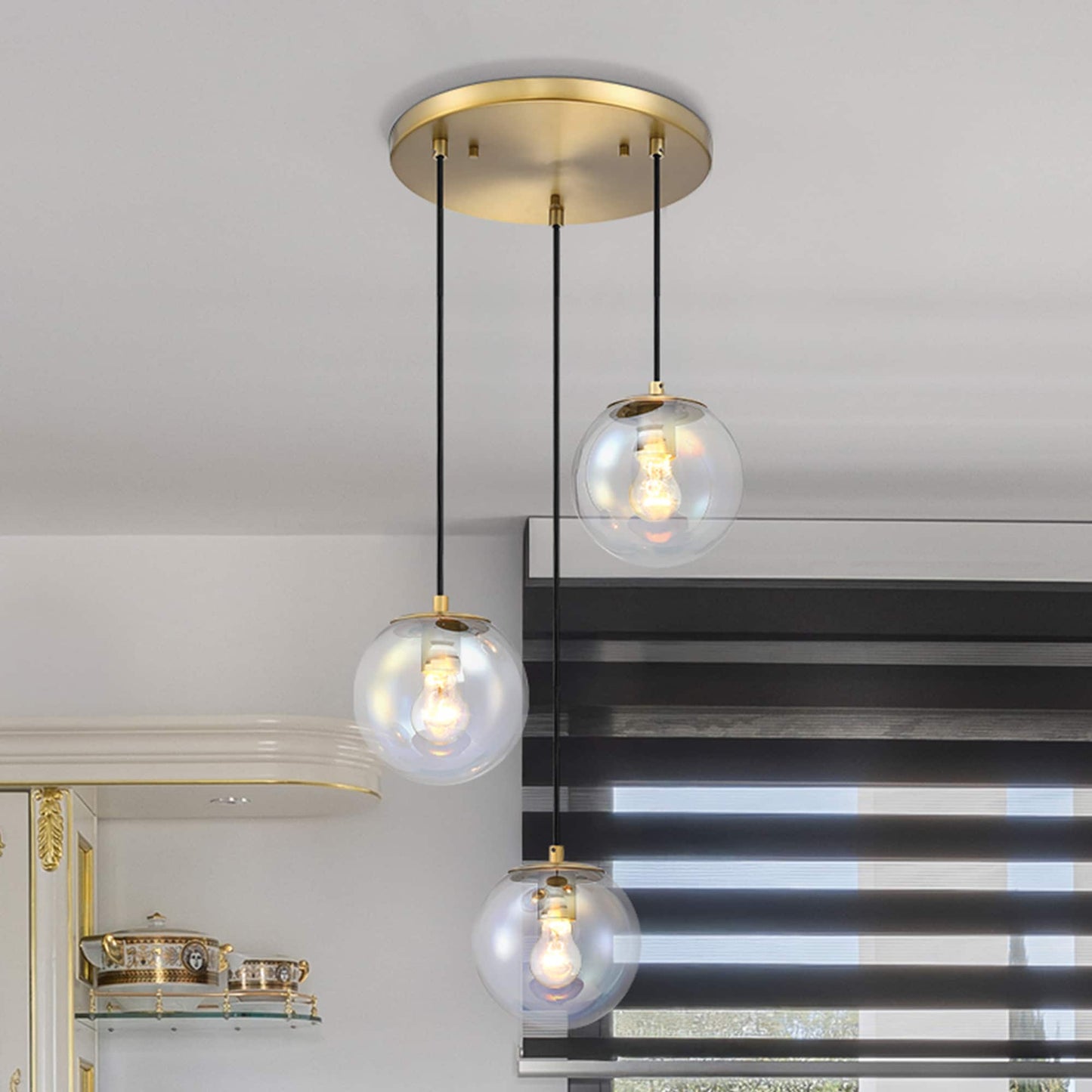 Designers Fountain Neva 3 -Light Brushed Gold Transitional For Use in Bedrooms, Dining Rooms, Foyers, Kitchens, Living Rooms Chandelier