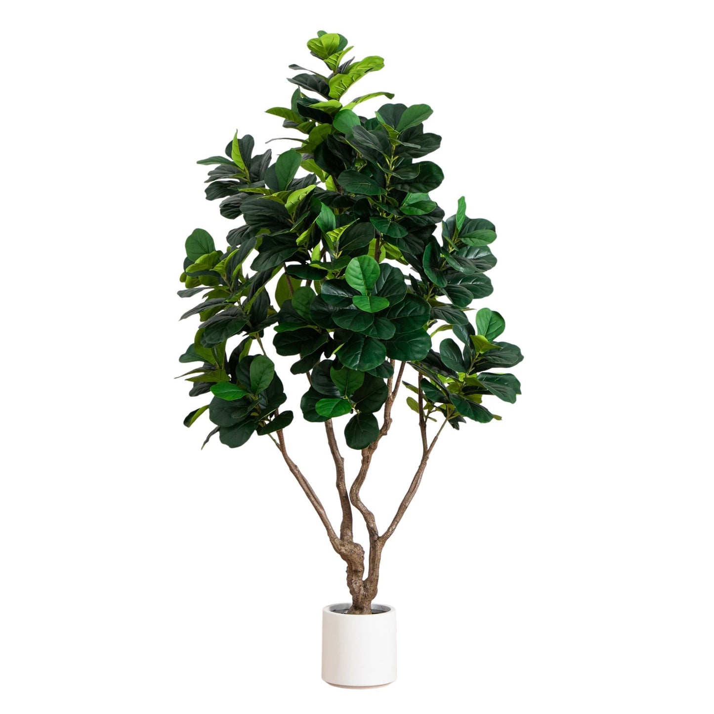 Nearly Natural 96-in Green Indoor Floor Fiddle Leaf Artificial tree