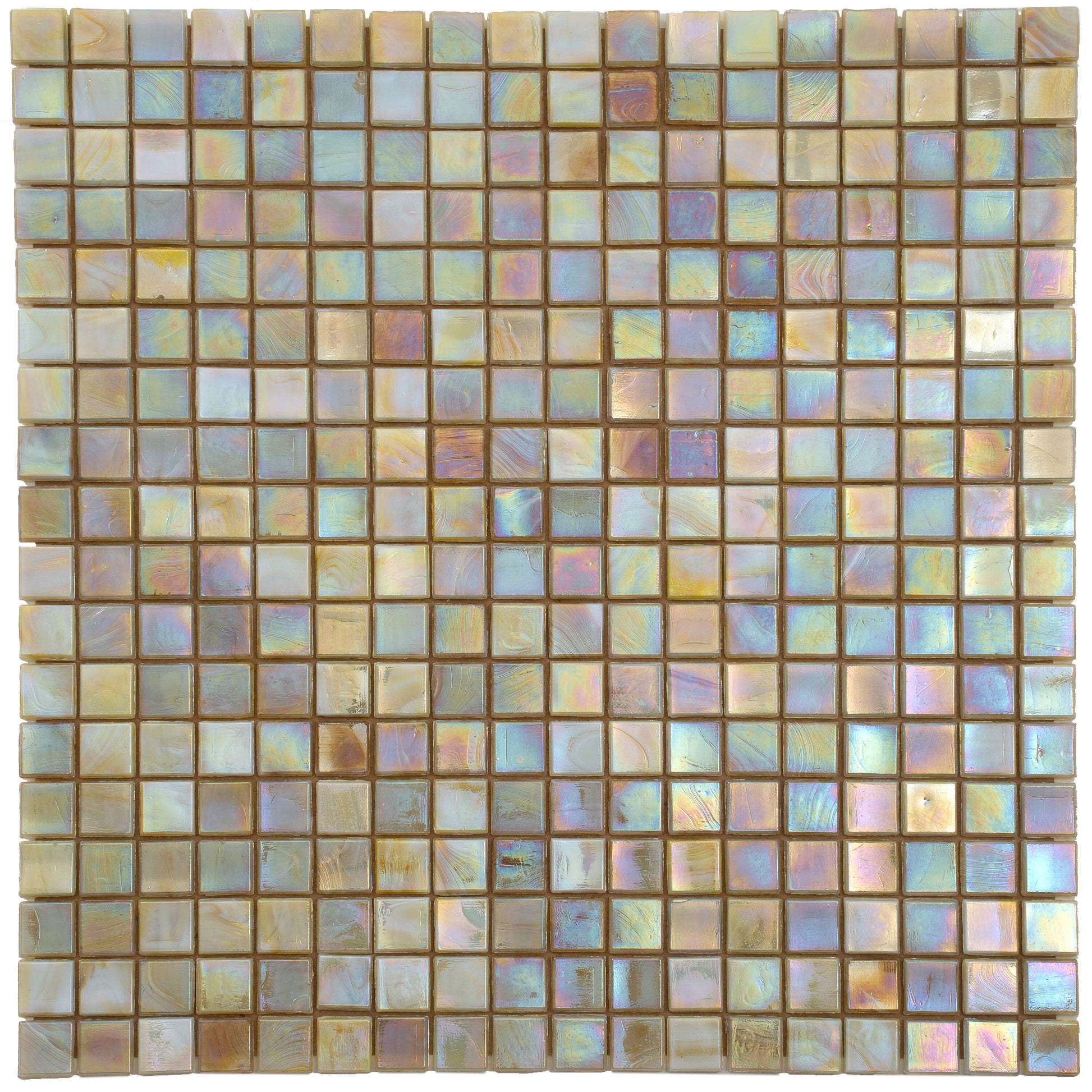 Apollo Tile Skosh Bisque Beige 11-1/2-in x 11-1/2-in Glossy Glass Mosaic Floor and Wall Tile ( 18.69-sq ft Carton )