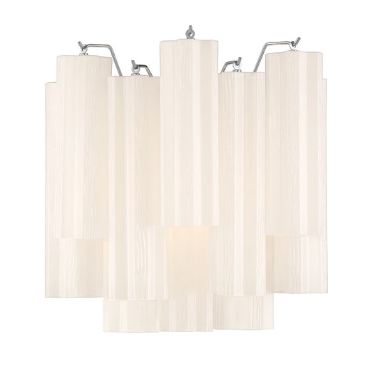 Crystorama Addis 14.5-in W 2 -Light Polished Chrome Mid-century Wall Sconce