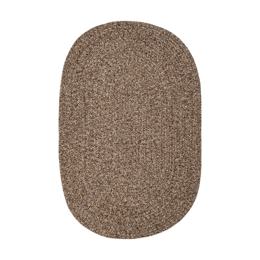 Rhody Rug 8 x 11 (ft) Braided Polypropylene Brown Oval Indoor/Outdoor Geometric Spot Clean Only Area rug