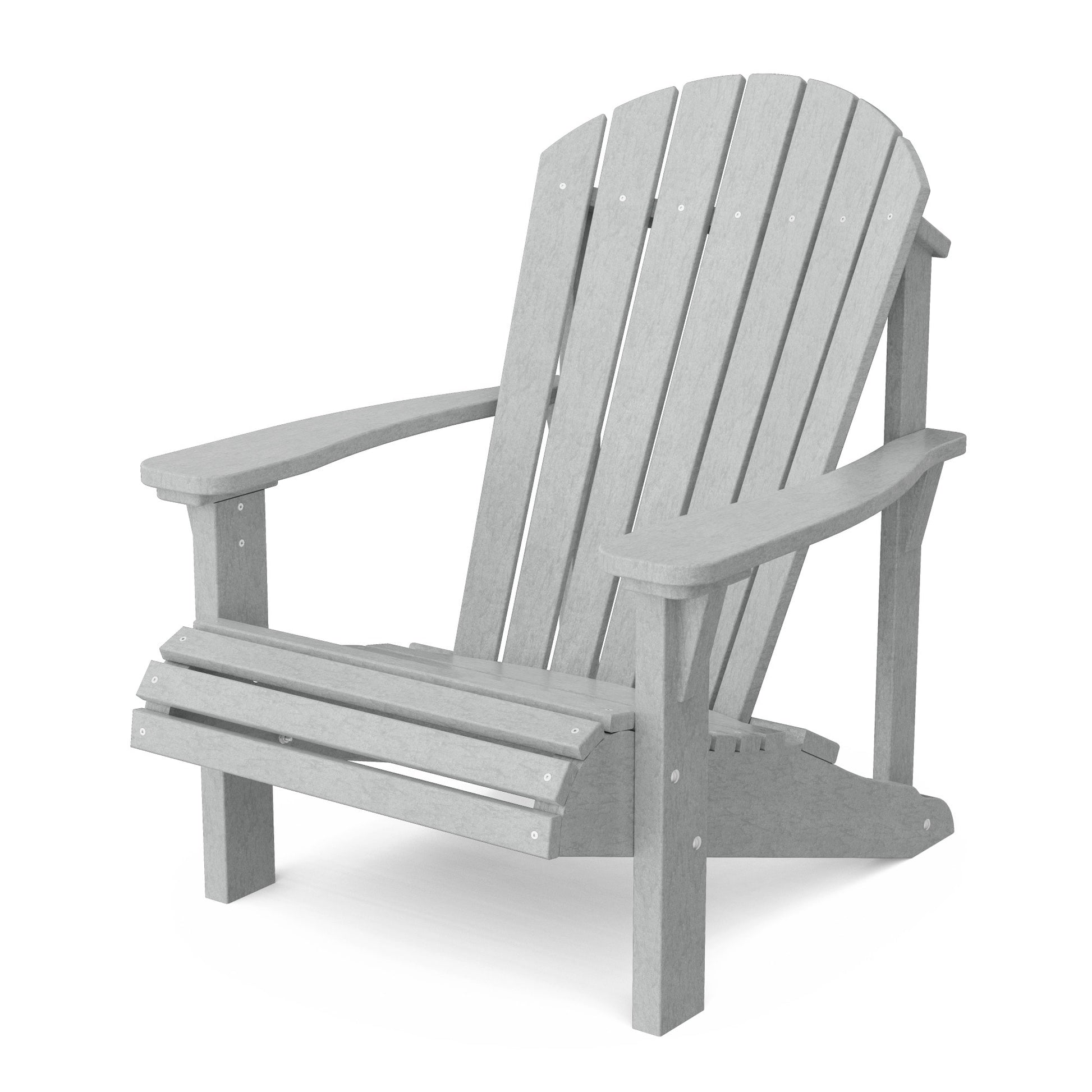 Wildridge Heritage Sunrise Light Gray HDPE Frame Stationary Adirondack Chair with Slat Seat