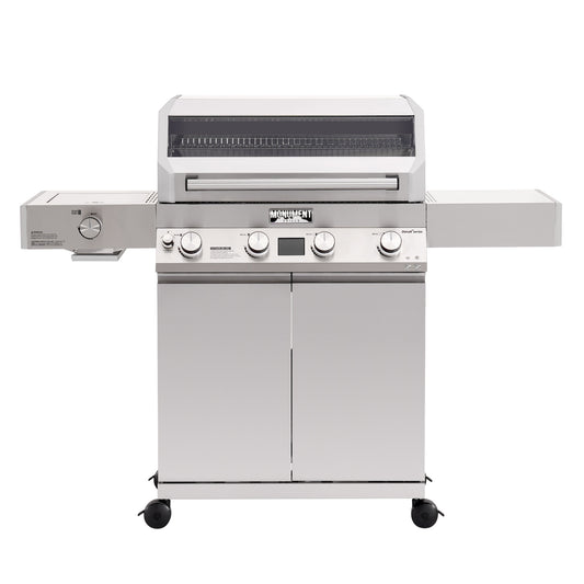 Monument Denali 410 Stainless steel 4 -Burner Infrared Liquid Propane Gas Grill 1 -Side Burner