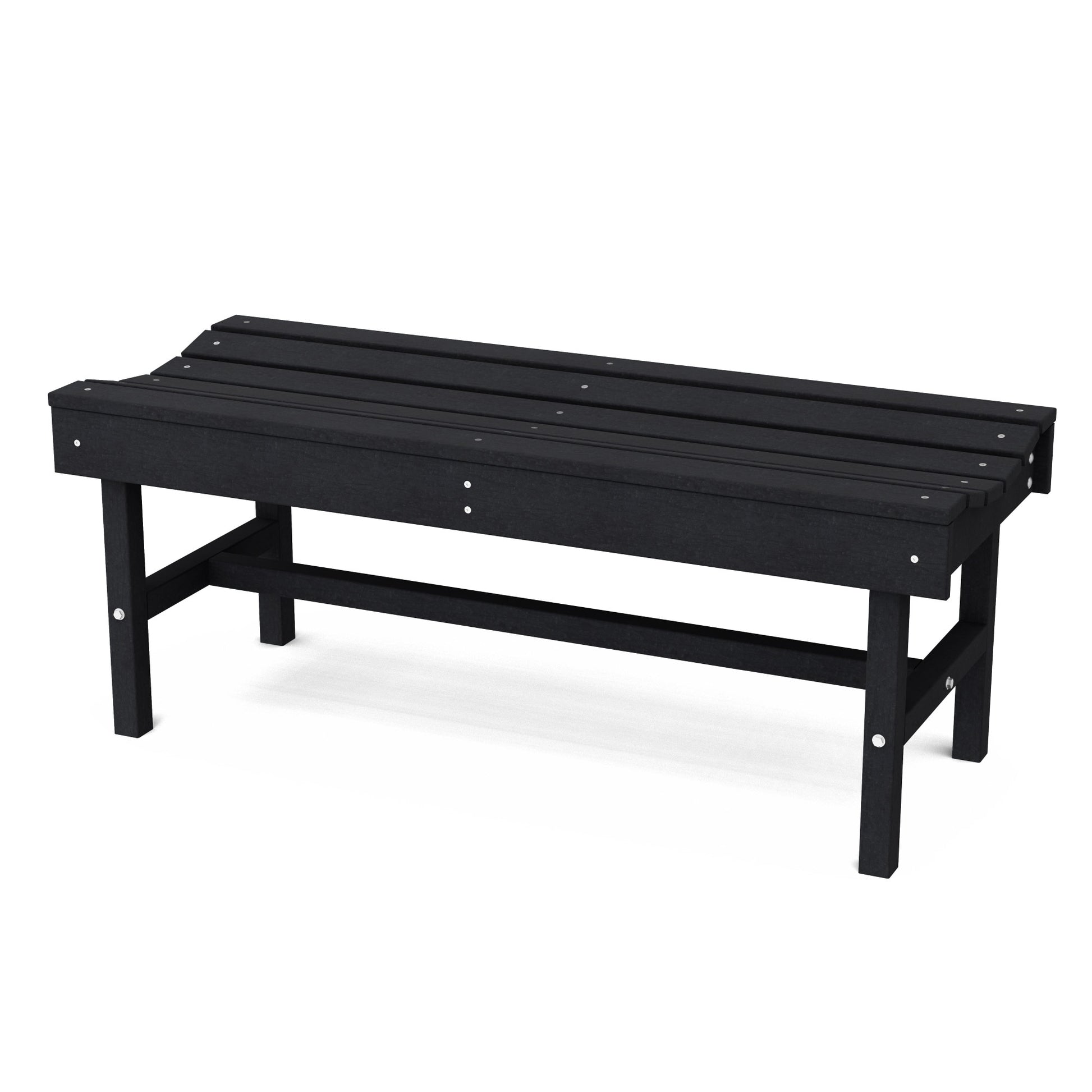 Wildridge Classic Vineyard 46.5-in W x 18.5-in H Black Plastic Garden Bench