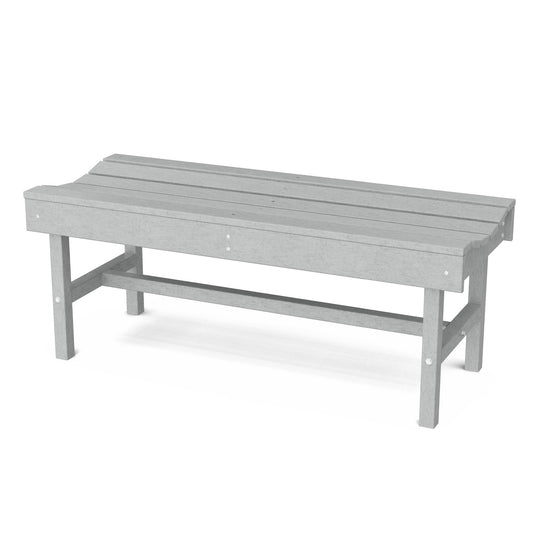 Wildridge Classic Vineyard 46.5-in W x 18.5-in H Light Gray Plastic Garden Bench