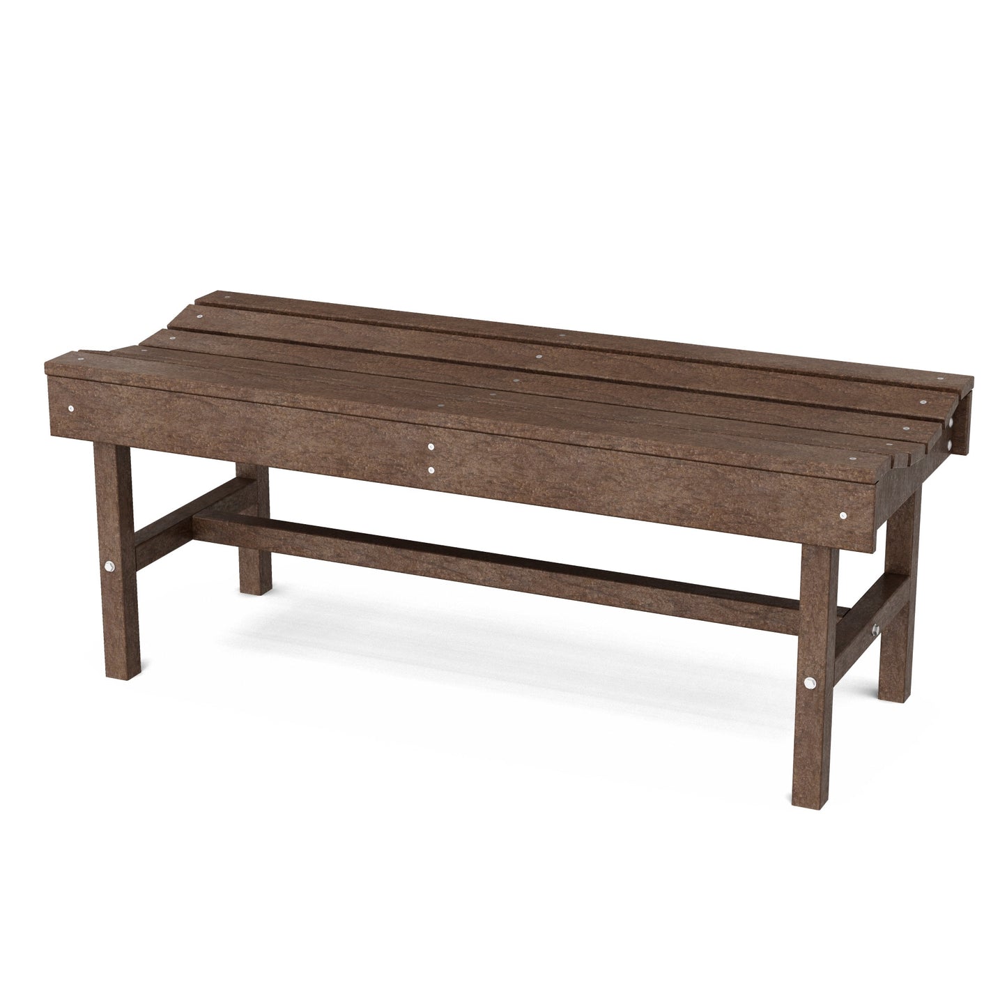 Wildridge Classic Vineyard 46.5-in W x 18.5-in H Tudor Brown Plastic Garden Bench