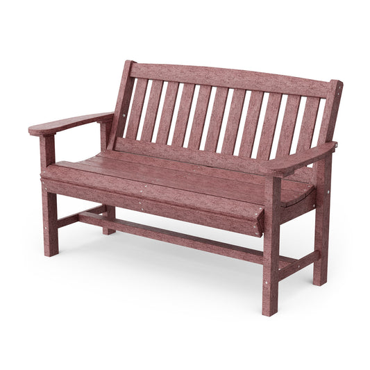 Wildridge Classic Mission 56-in W x 36-in H Cherrywood Plastic Traditional Bench