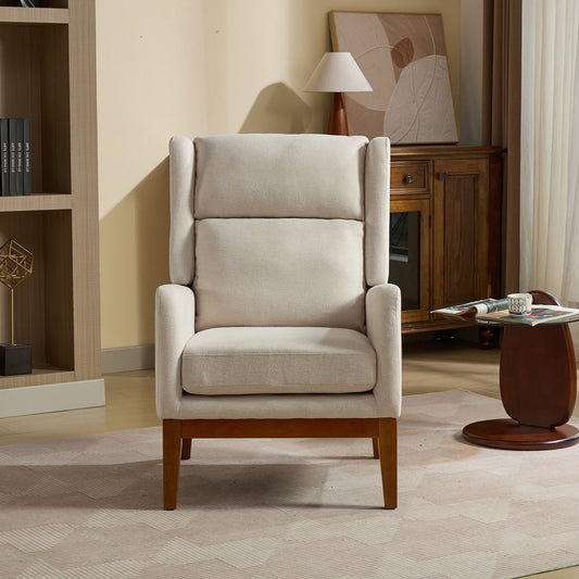 Damerin 26.18-in W Modern Beige Accent Armchair