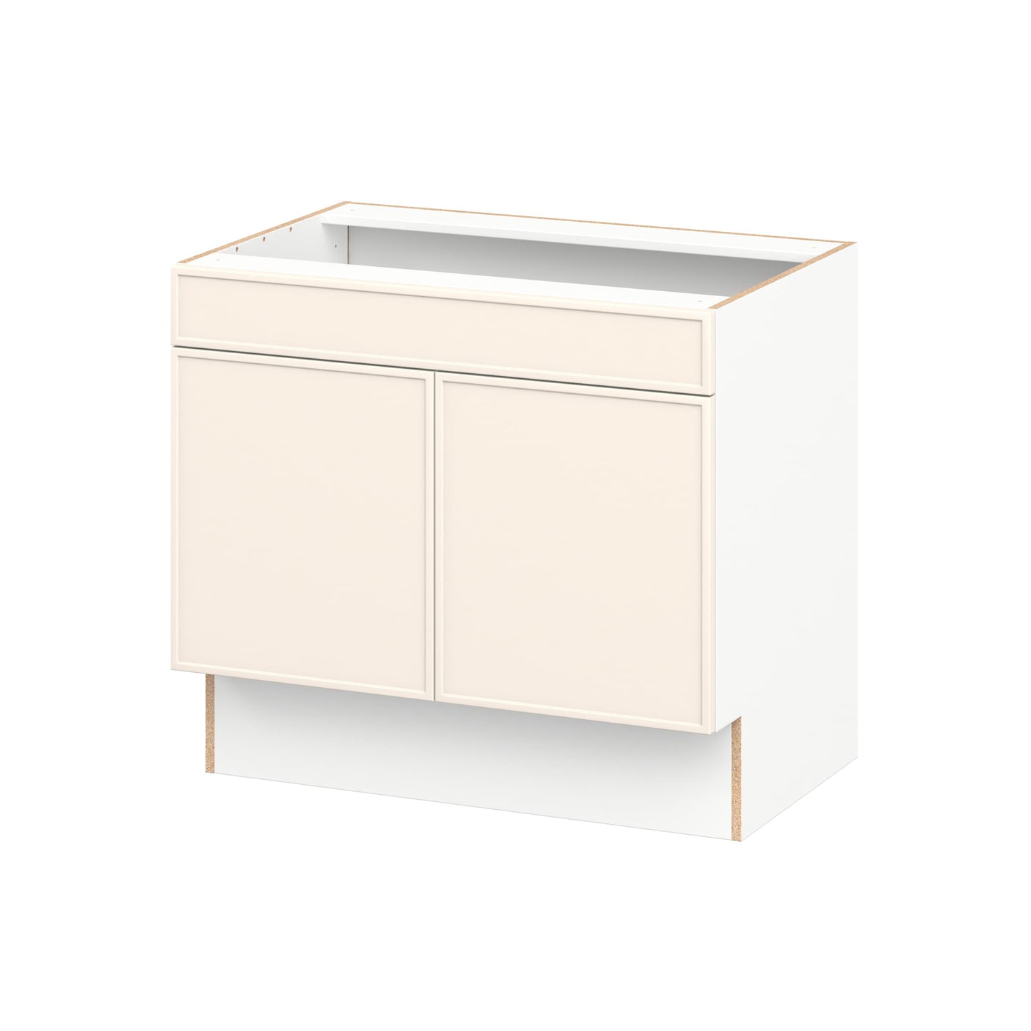 Hugo&Borg Chapel Hill 36-in W x 32.5-in H x 24.66-in D Washed Linen Sink Base Fully Assembled Cabinet Flat Panel Slim shaker