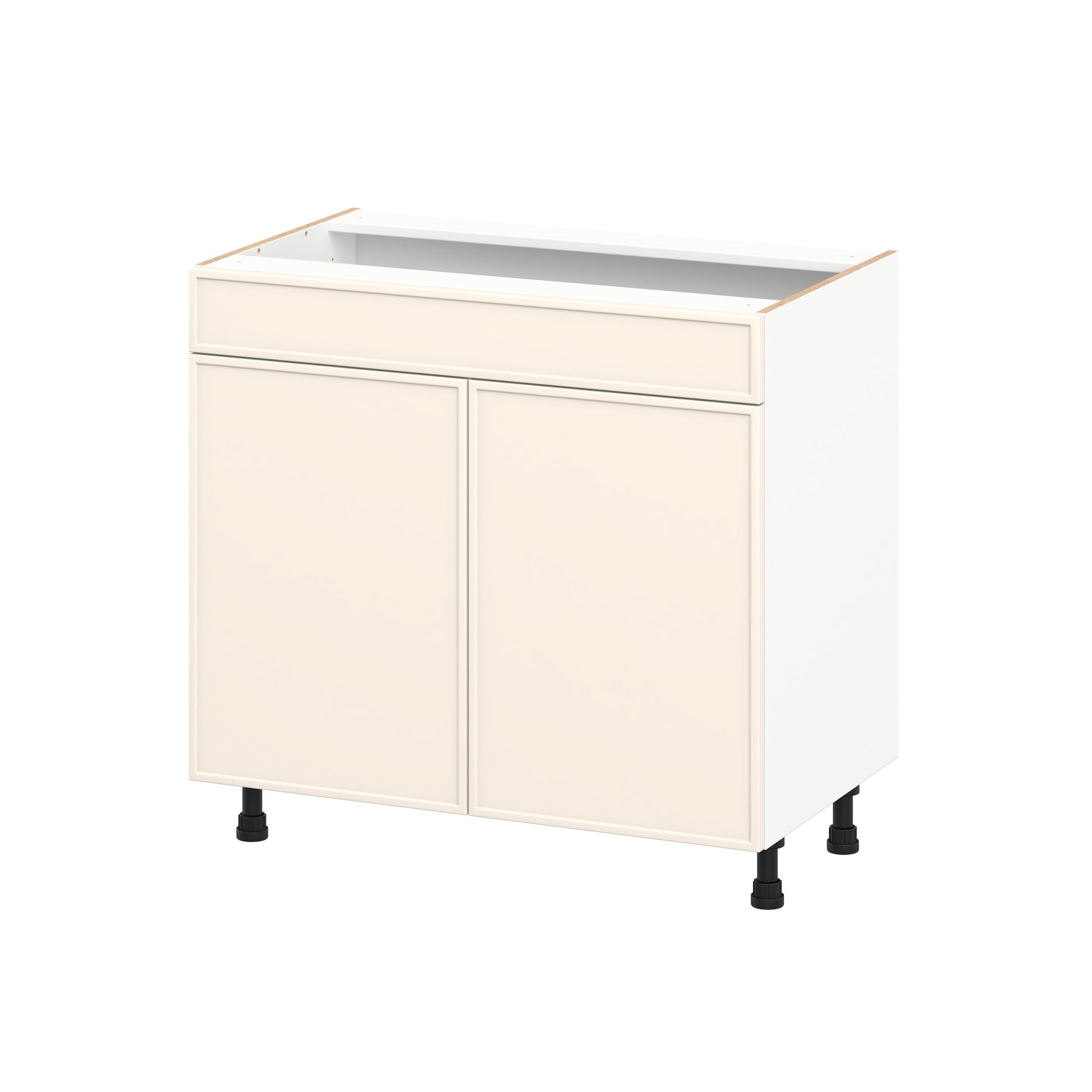 Hugo&Borg Chapel Hill 36-in W x 34.5-in H x 21-in D Washed Linen Sink Base Fully Assembled Cabinet Flat Panel Slim shaker
