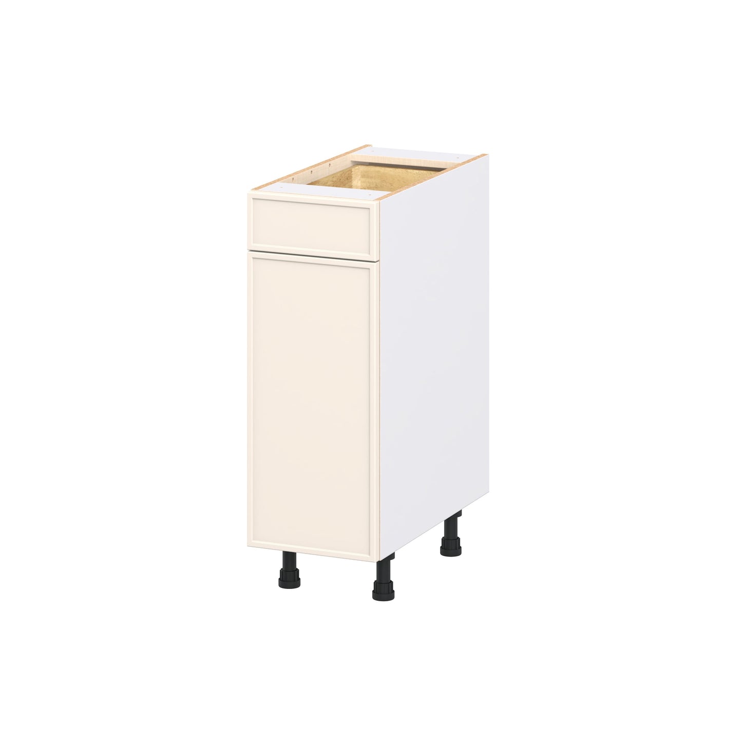 Hugo&Borg Chapel Hill 12-in W x 34.5-in H x 24.66-in D Washed Linen Base Fully Assembled Cabinet Flat Panel Slim shaker