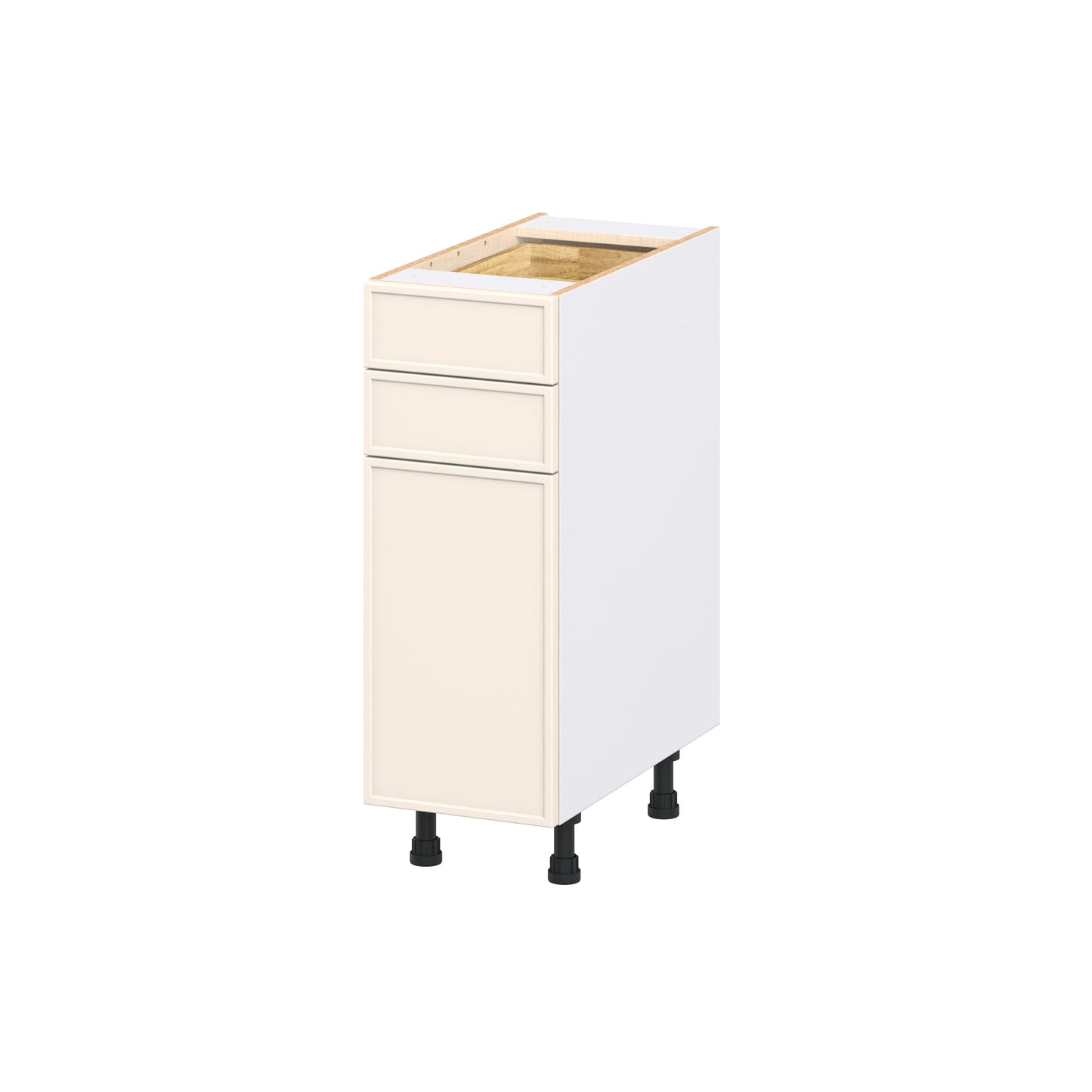 Hugo&Borg Chapel Hill 12-in W x 34.5-in H x 24.66-in D Washed Linen 2 -Drawers Base Fully Assembled Cabinet Flat Panel Slim shaker