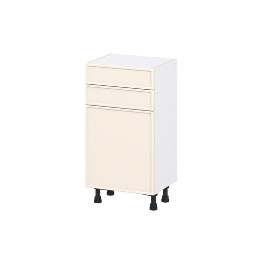 Hugo&Borg Chapel Hill 18-in W x 34.5-in H x 14.91-in D Washed Linen 2 -Drawers Base Fully Assembled Cabinet Flat Panel Slim shaker