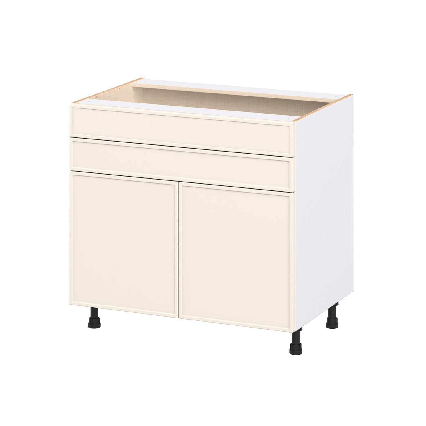 Hugo&Borg Chapel Hill 36-in W x 34.5-in H x 24.66-in D Washed Linen Base Fully Assembled Cabinet Flat Panel Slim shaker