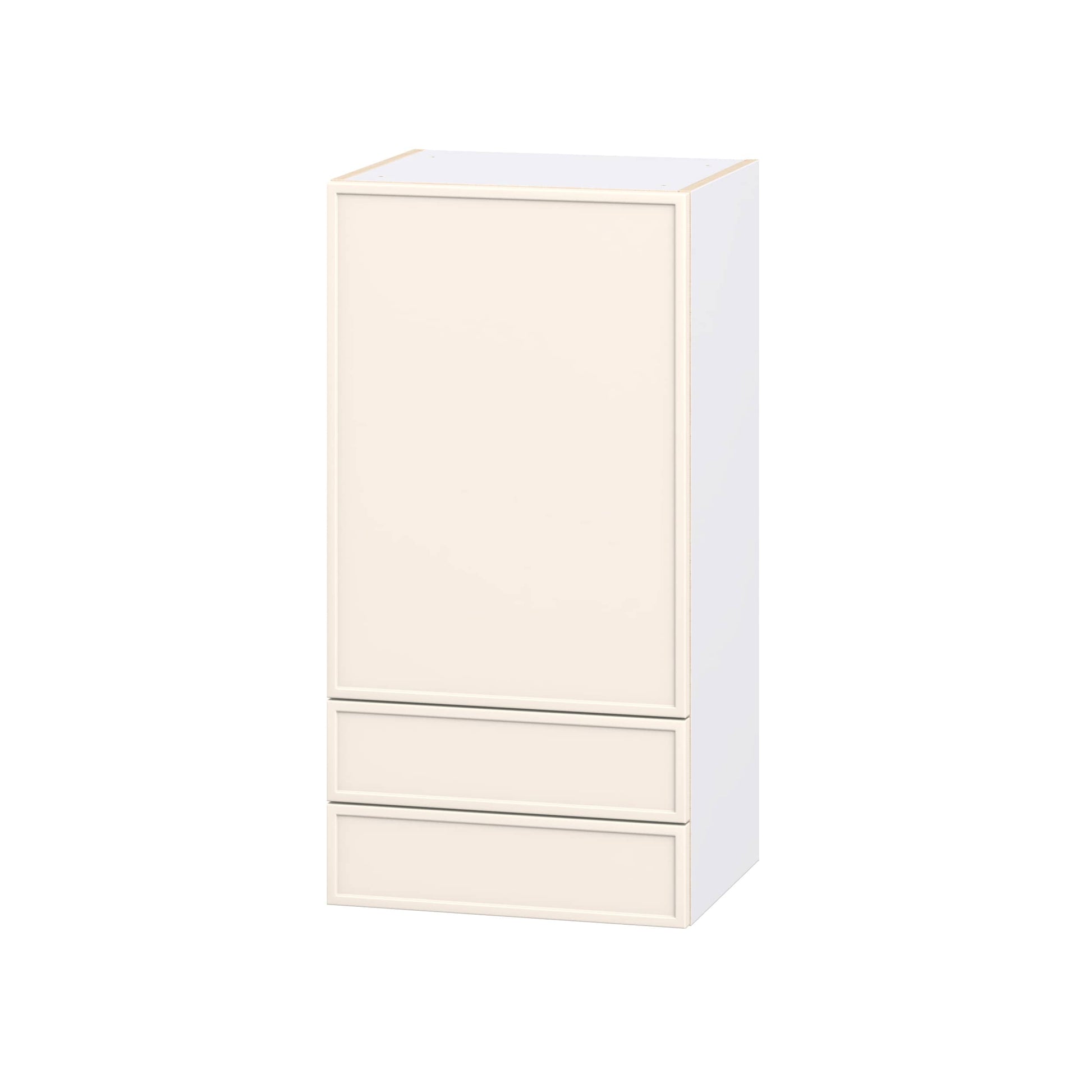 Hugo&Borg Chapel Hill 18-in W x 35-in H x 14.91-in D Washed Linen 2 -Drawers Wall Fully Assembled Cabinet Flat Panel Slim shaker