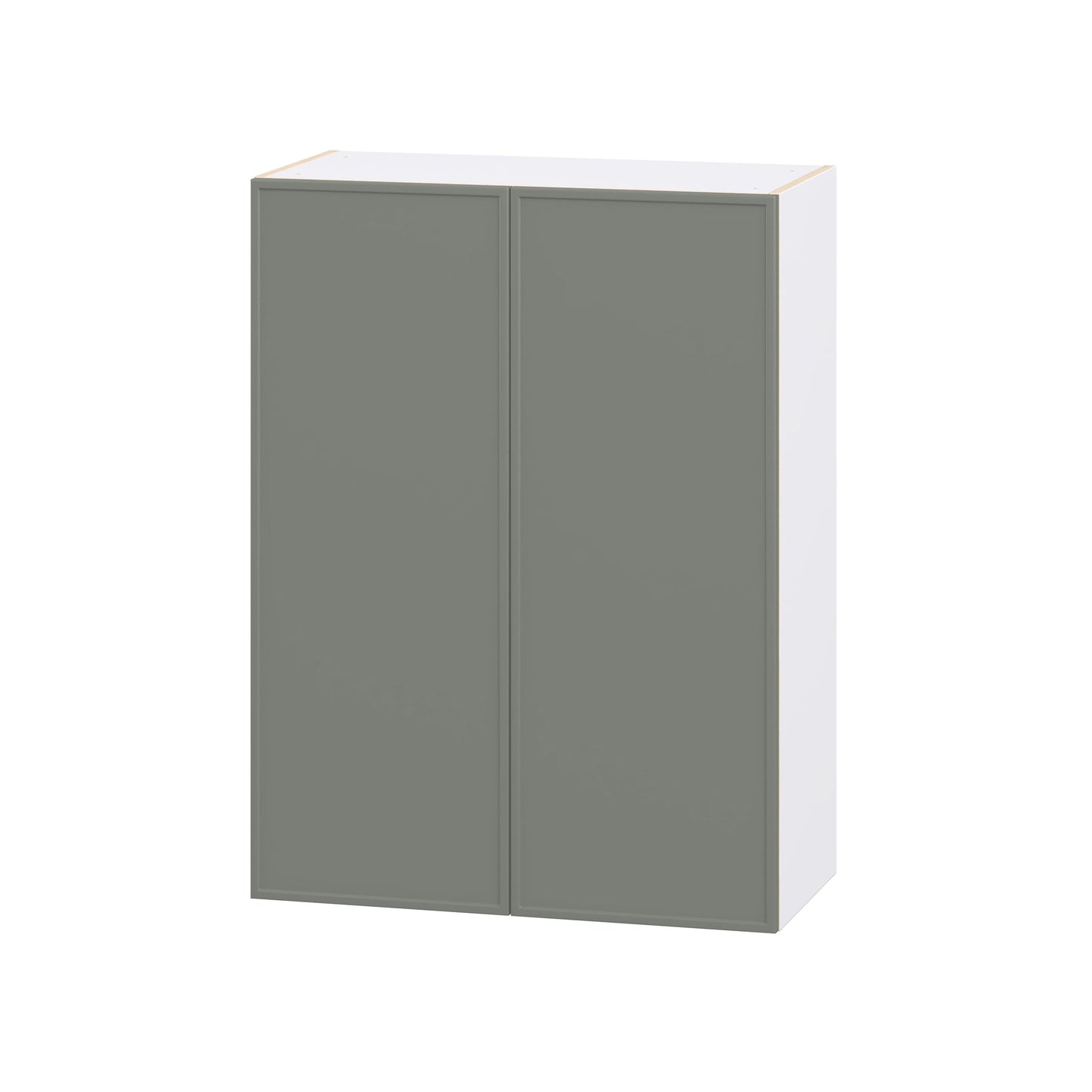 Hugo&Borg Concord 30-in W x 40-in H x 14.91-in D Moss Green Wall Fully Assembled Cabinet Flat Panel Slim shaker