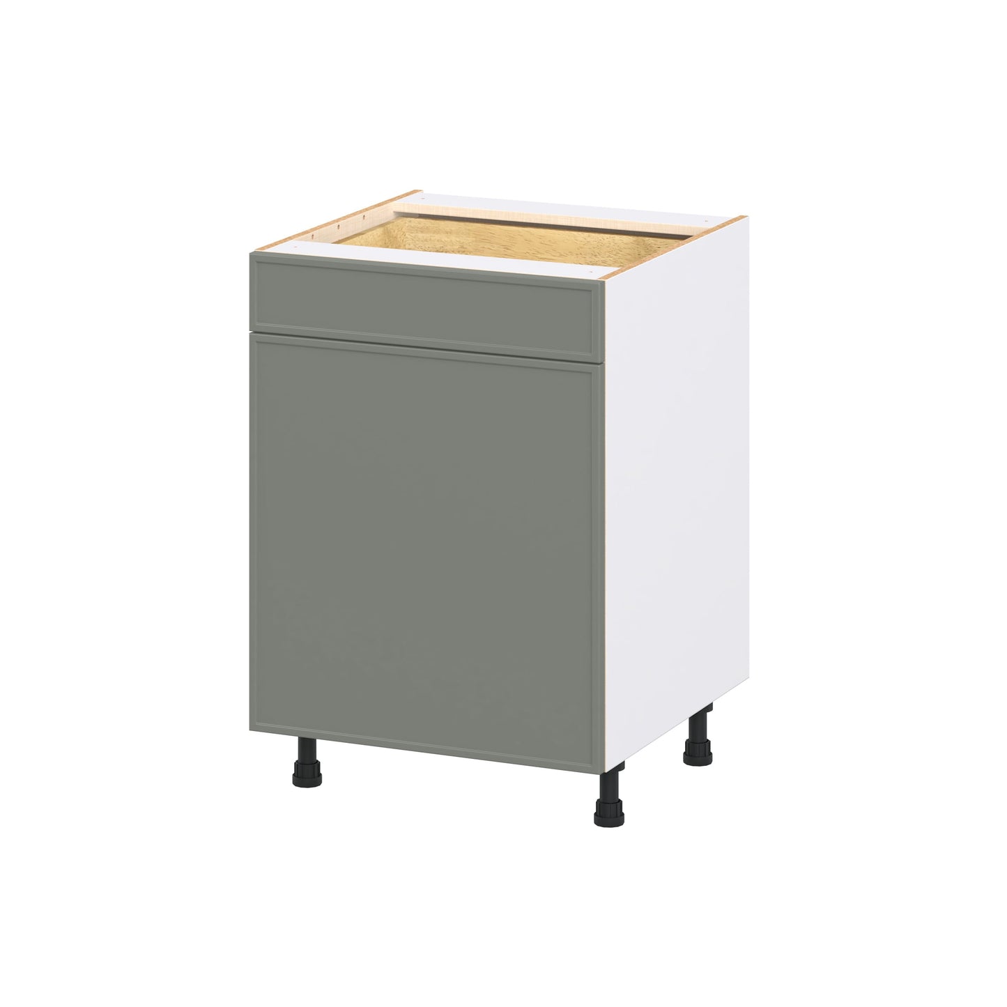 Hugo&Borg Concord 24-in W x 34.5-in H x 24.66-in D Moss Green Base Fully Assembled Cabinet Flat Panel Slim shaker