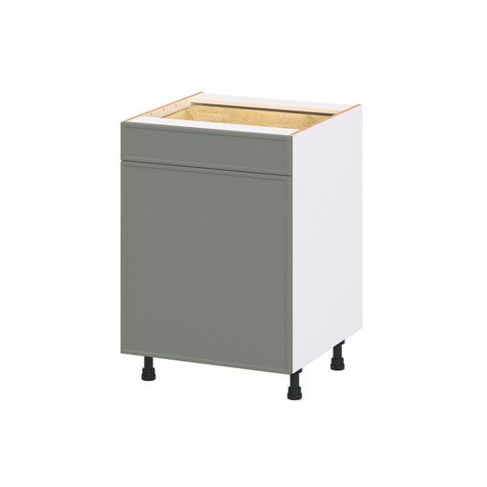 Hugo&Borg Concord 24-in W x 34.5-in H x 24.66-in D Moss Green Base Fully Assembled Cabinet Flat Panel Slim shaker