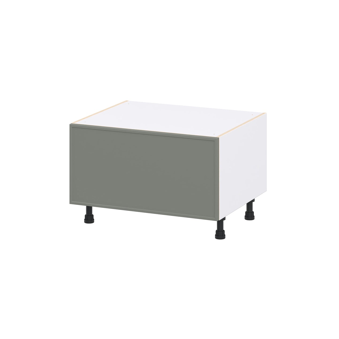 Hugo&Borg Concord 30-in W x 19.5-in H x 24.66-in D Moss Green Drawer Base Fully Assembled Cabinet Flat Panel Slim shaker
