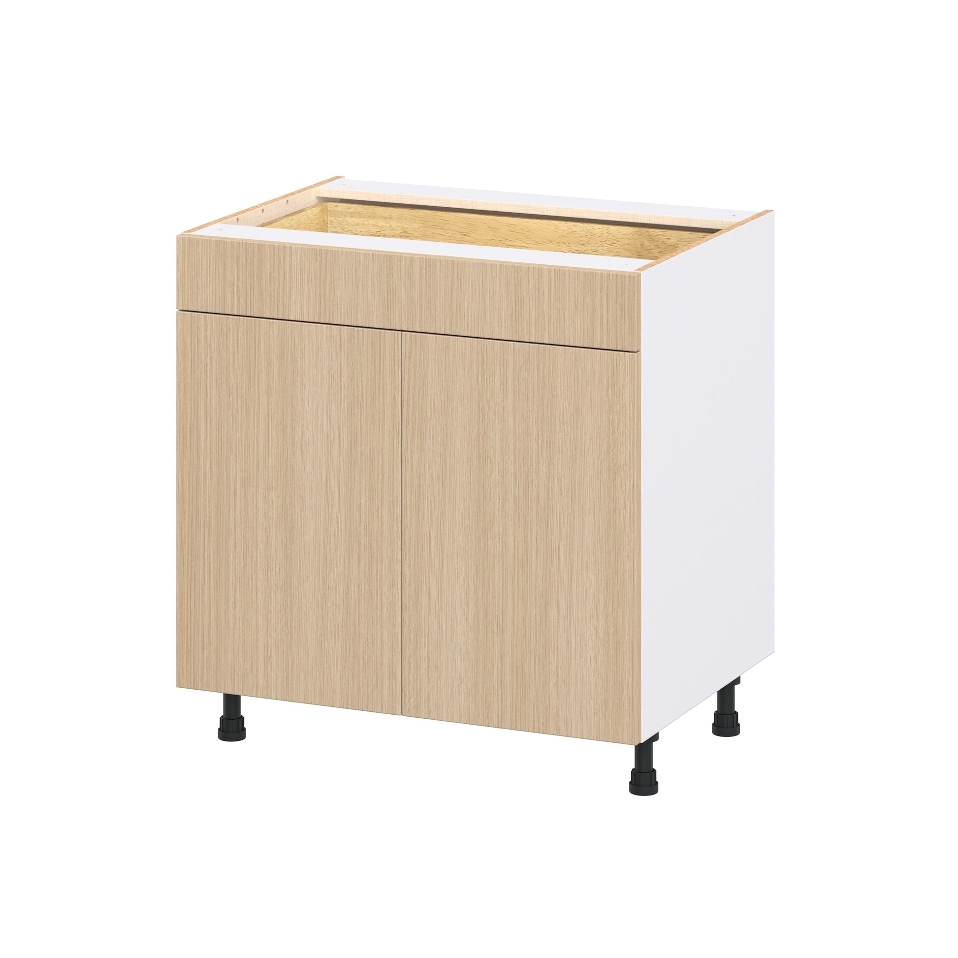 Hugo&Borg Winston 33-in W x 34.5-in H x 24.5-in D Mojavi Oak Base Fully Assembled Cabinet Flat Panel Slab