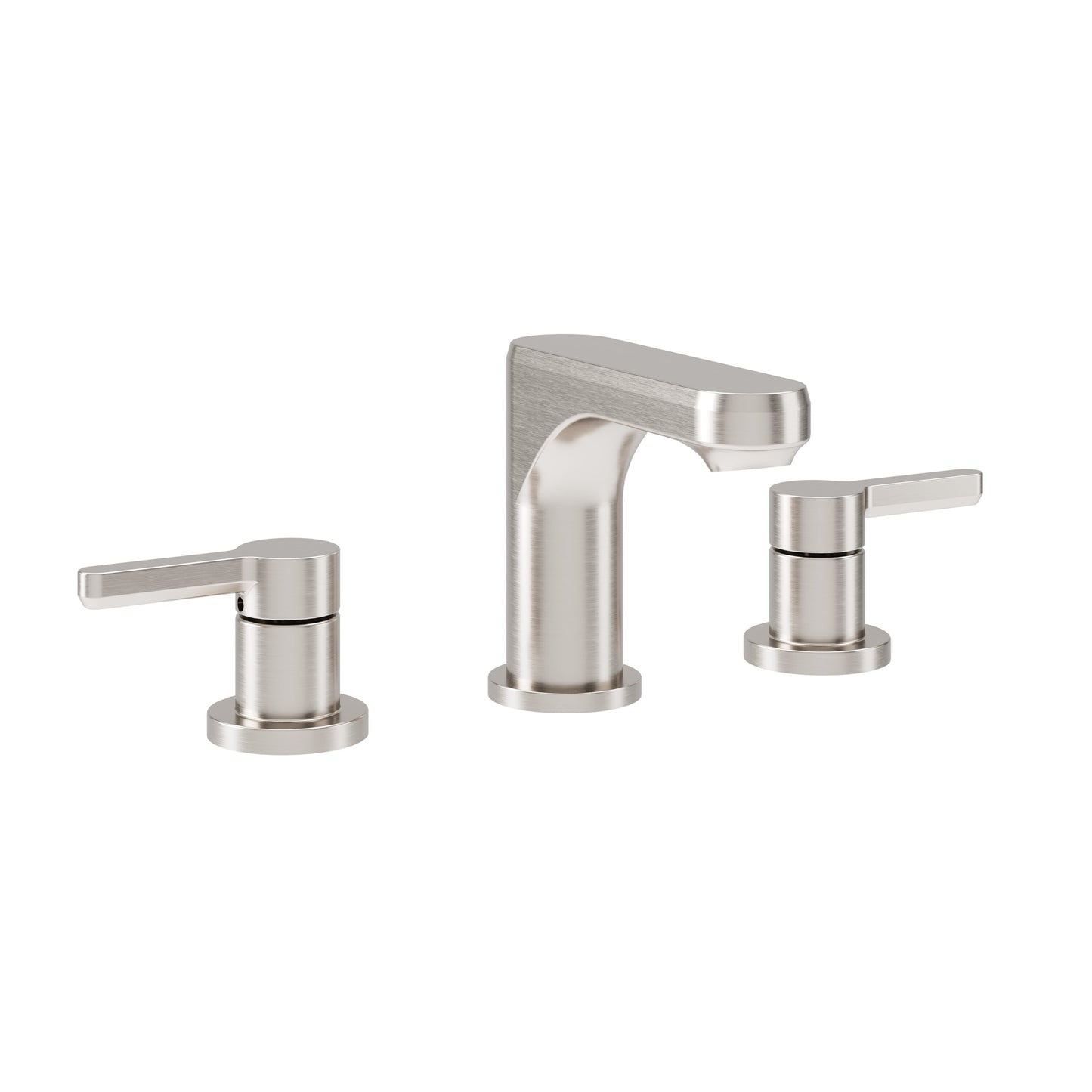 Symmons Solarity Satin Nickel Widespread 2-handle WaterSense Low-arc Commercial/Residential Handle Bathroom Sink Faucet with Drain