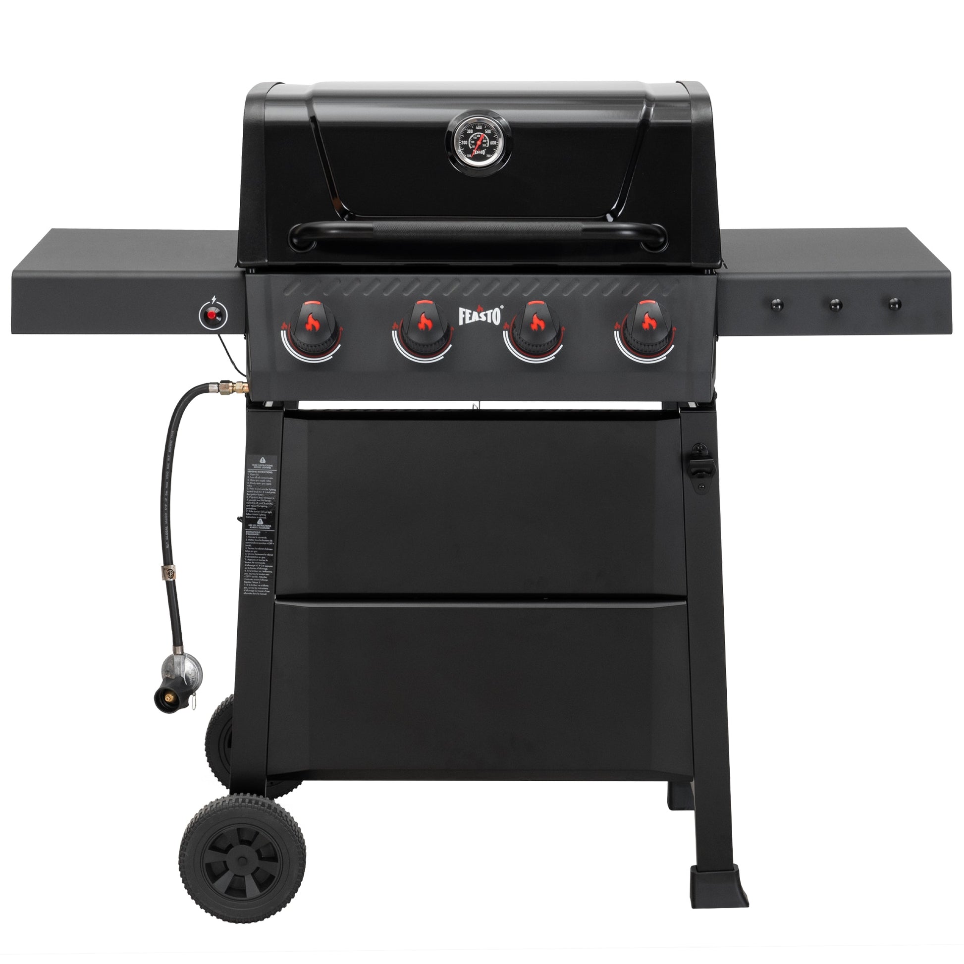 Feasto Black 4 -Burner Liquid Propane Gas Grill