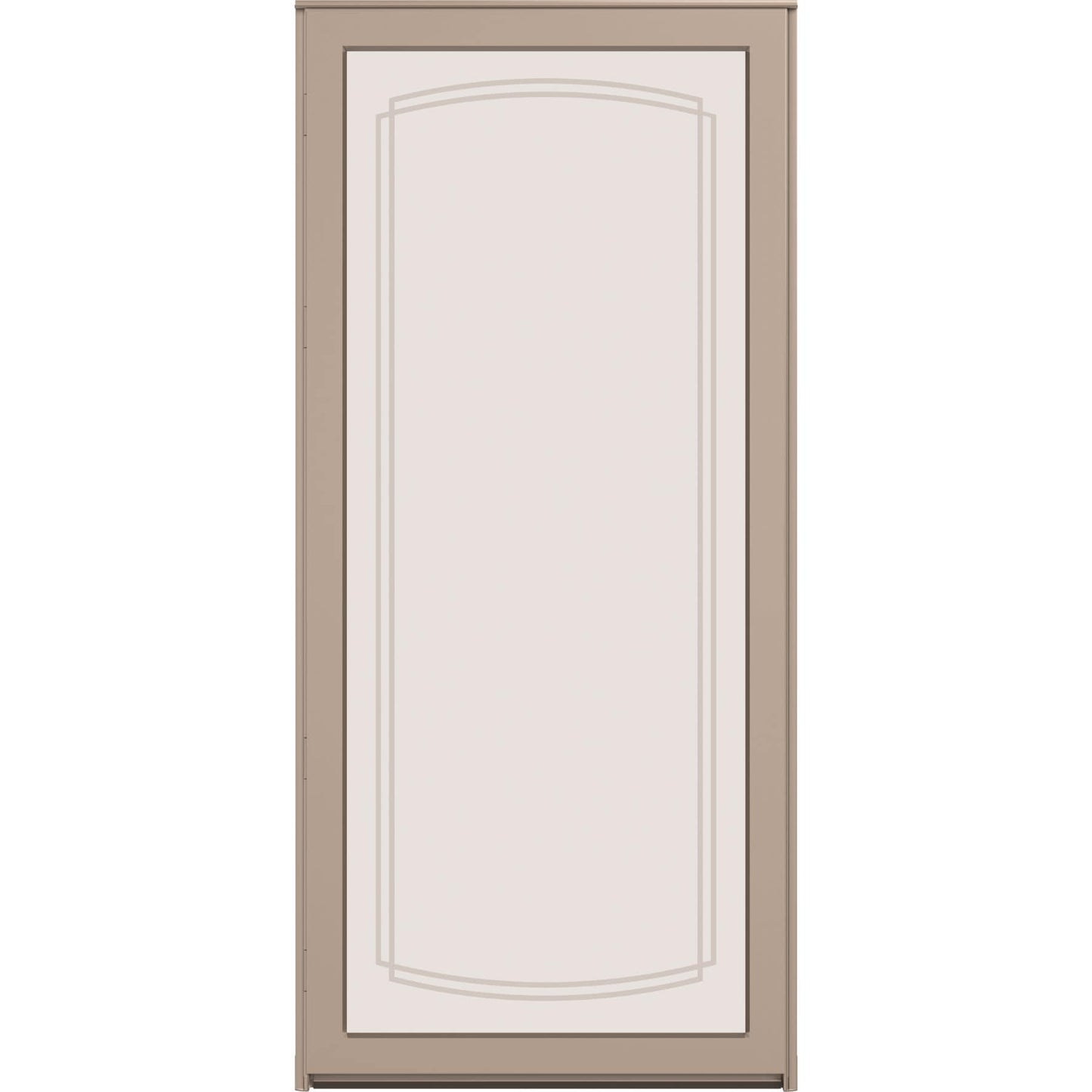 LARSON 60MT Maximum View 32-in x 81-in Sandstone Aluminum Reversible Hinge Storm Door Beveled Glass with Interchangeable Screen ( No handle )
