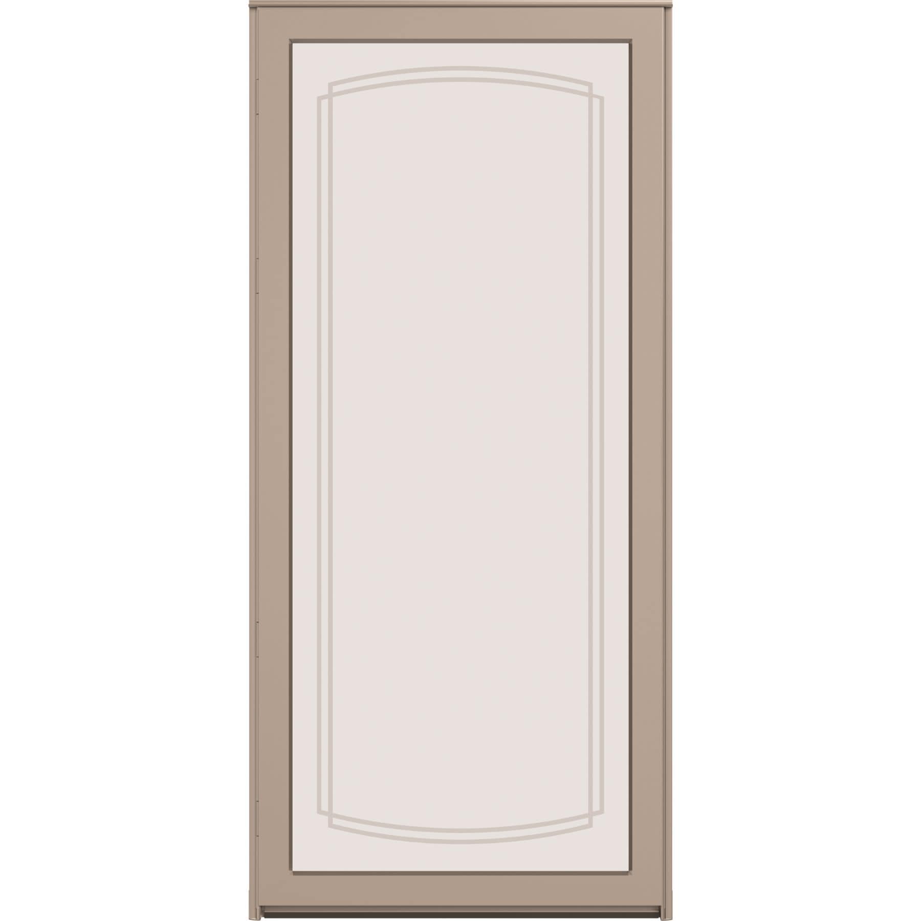 LARSON 60MT Maximum View 32-in x 81-in Sandstone Aluminum Reversible Hinge Storm Door Beveled Glass with Interchangeable Screen ( No handle )
