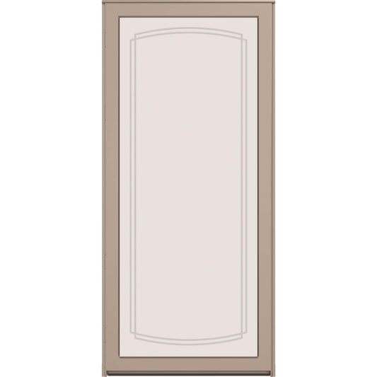 LARSON 60MT Maximum View 32-in x 81-in Sandstone Aluminum Reversible Hinge Storm Door Beveled Glass with Interchangeable Screen ( No handle )