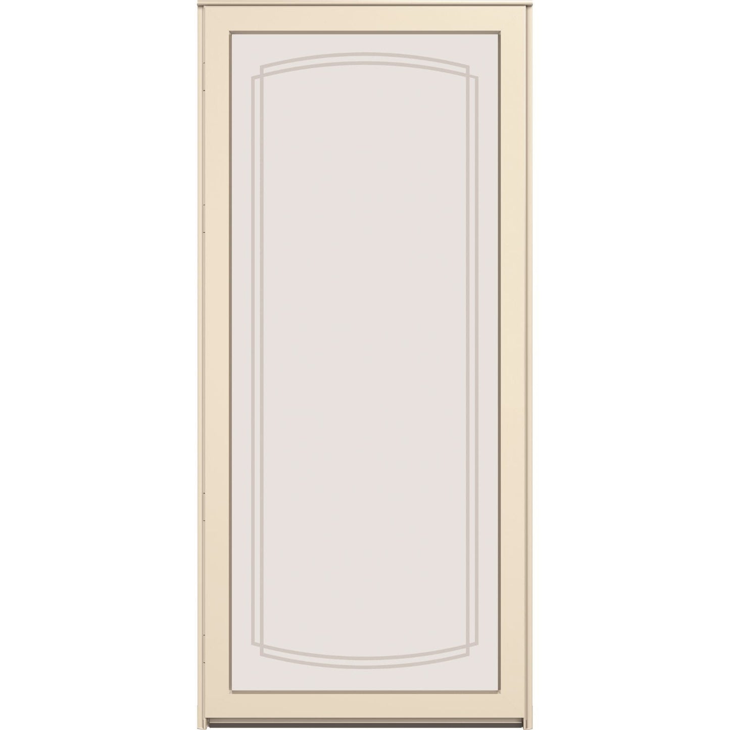 LARSON 60MT Maximum View 32-in x 81-in Almond Aluminum Reversible Hinge Storm Door Beveled Glass with Interchangeable Screen ( No handle )