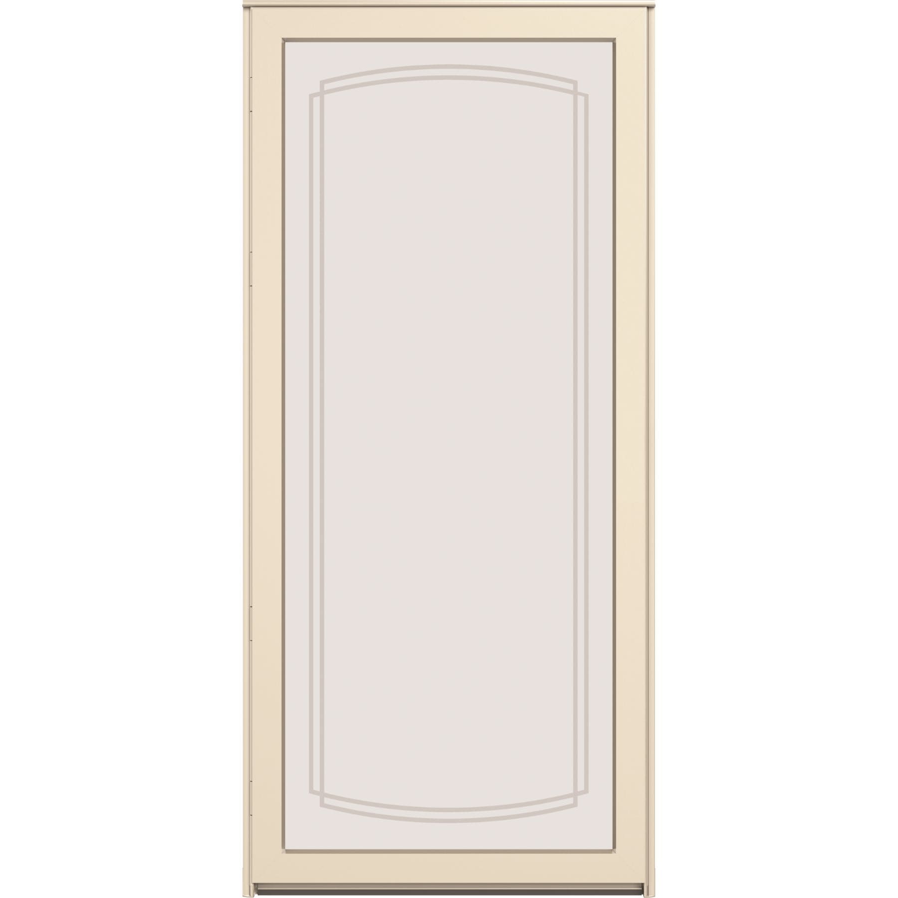 LARSON 60MT Maximum View 32-in x 81-in Almond Aluminum Reversible Hinge Storm Door Beveled Glass with Interchangeable Screen ( No handle )