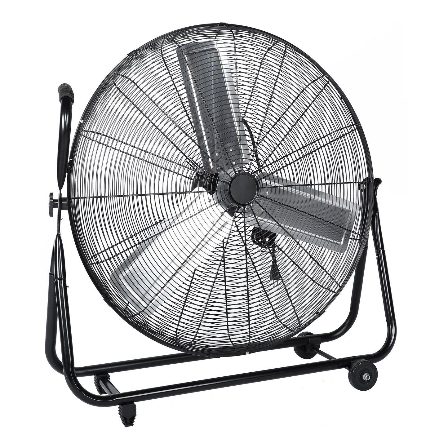 Siavonce 30-in 110 -Volt High Velocity Indoor/Outdoor Black Oscillating Floor Fan Charger Not Included