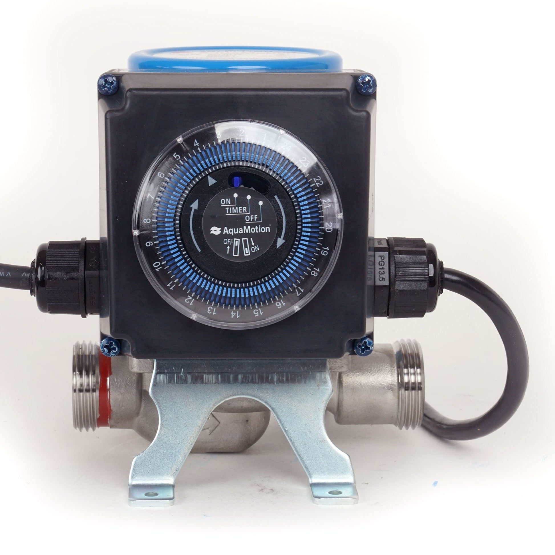 AquaMotion The AMH3K-7 Undersink Hot Water Recirculation Kit for tank systems (up to 250ft of pipe) features lead free stainless housing built in check valve line cord timer and aquastat 2 stainless flexible hosesMax Head 11 Max GPM 16