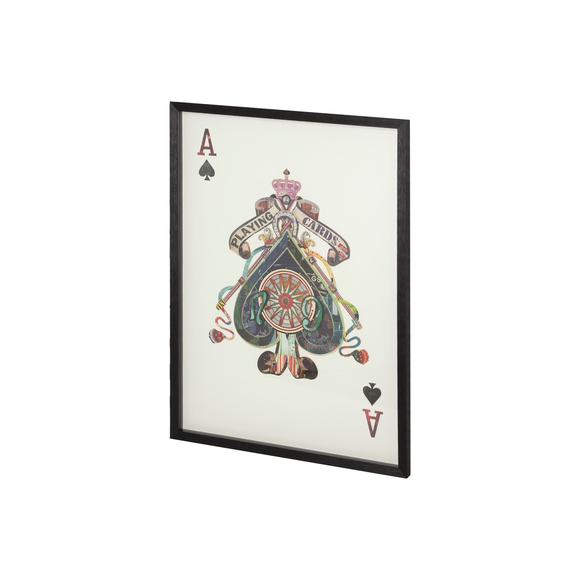 Mercana Ace of Spades II Mercana White Framed 39.37-in H x 29.53-in W Novelty Glass Print