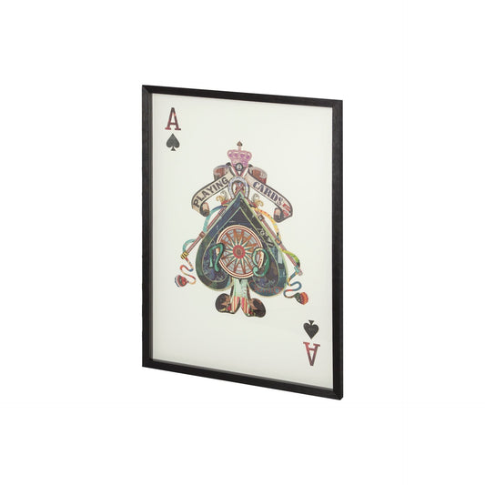 Mercana Ace of Spades II Mercana White Framed 39.37-in H x 29.53-in W Novelty Glass Print