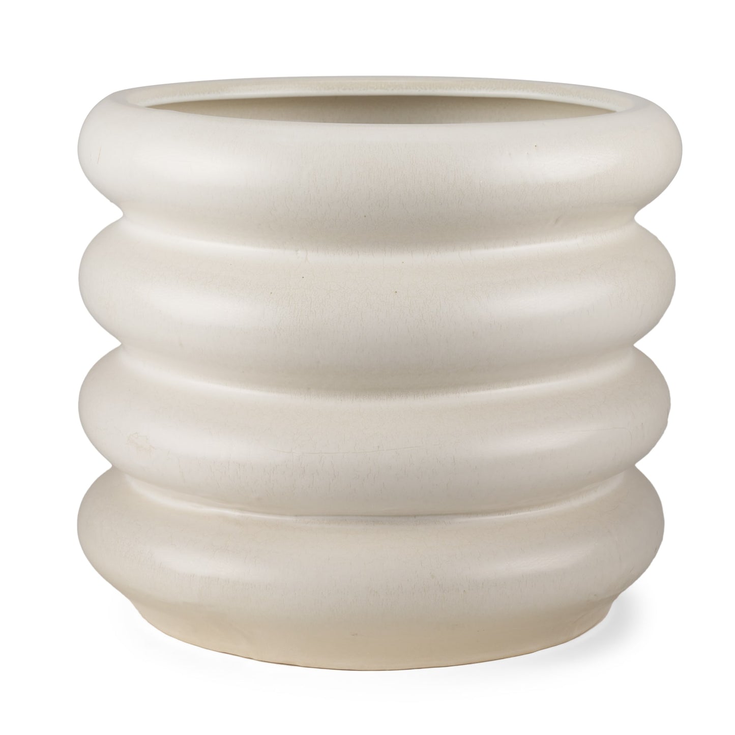 Mercana Off-white Ceramic Farmhouse Vase