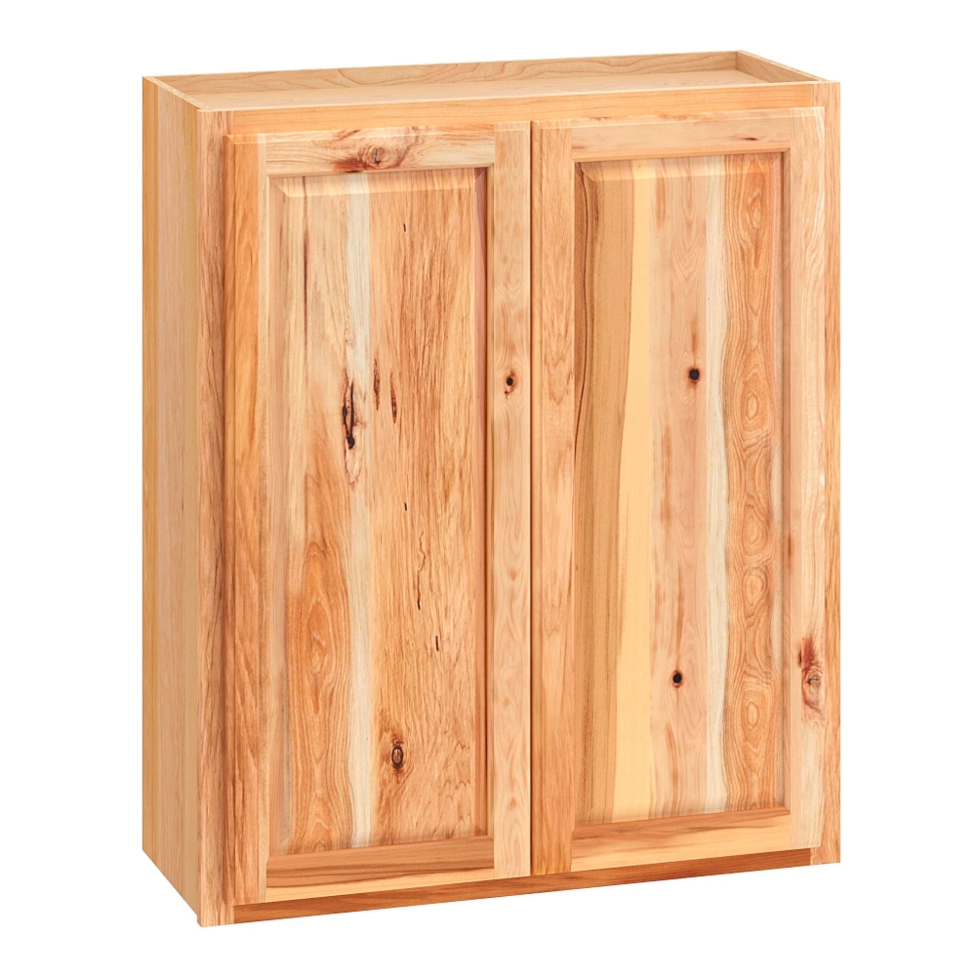 Diamond NOW Denver 30-in W x 36-in H x 12-in D Natural Hickory Wall Fully Assembled Cabinet Raised Panel Square
