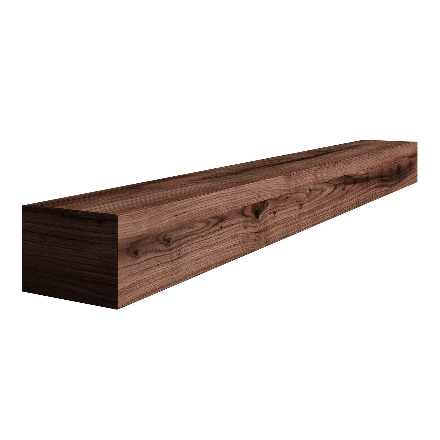 Ornamental Mouldings 48-in W x 5-in H x 7.25-in D Rustic Unfinished Walnut Hollow Farmhouse Fireplace Mantel Shelf