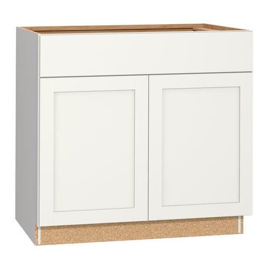 Diamond NOW Arcadia 36-in W x 35-in H x 23.75-in D White Base Fully Assembled Cabinet Recessed Panel Shaker