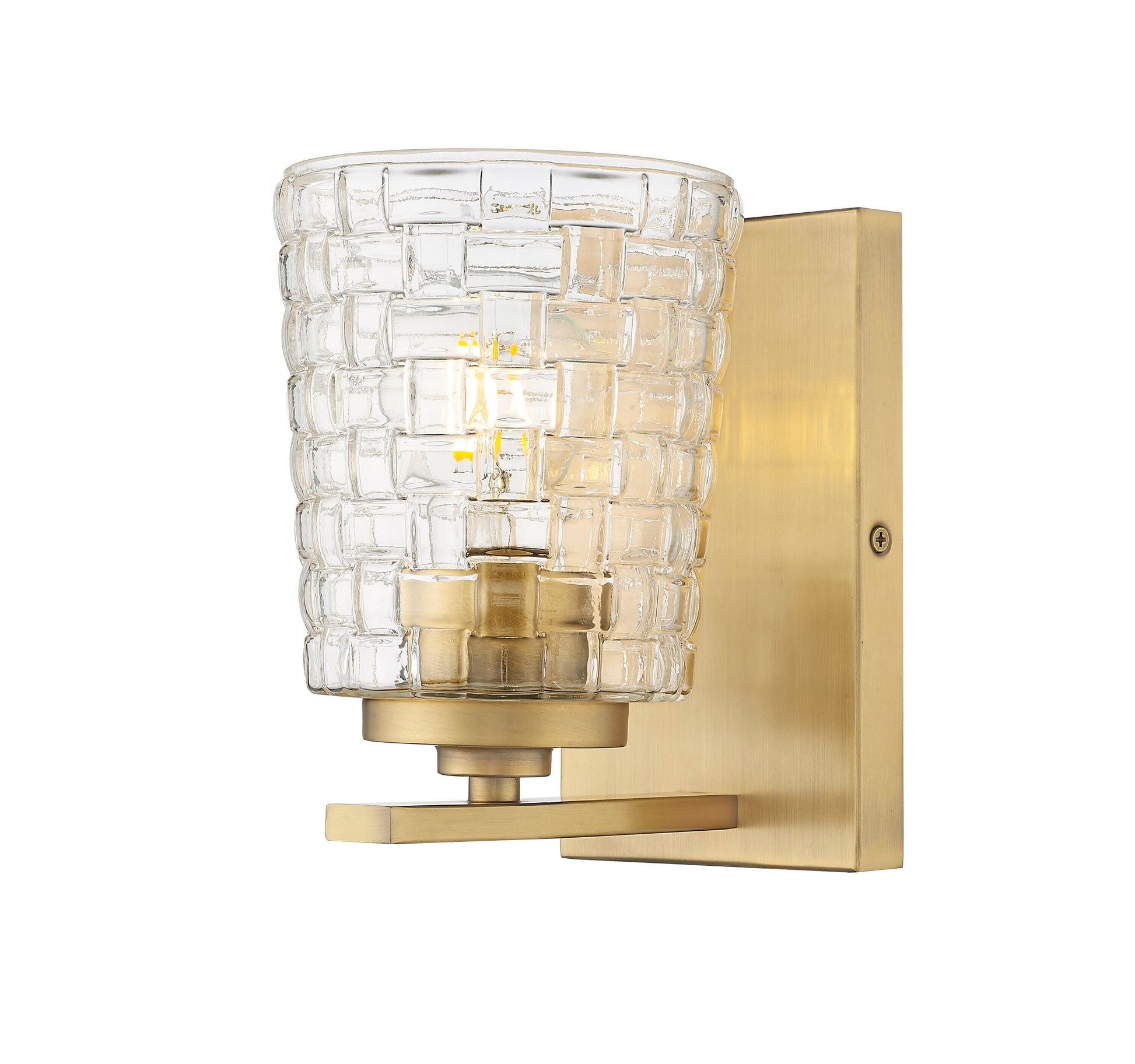Millennium Lighting Saben 4.7-in W 1 -Light Brushed Brass Transitional Wall Sconce